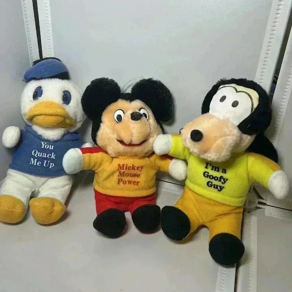 Vintage Knickerbocker Disney Stuffed Toy Mickey Mouse Donald Duck Goofy Plush